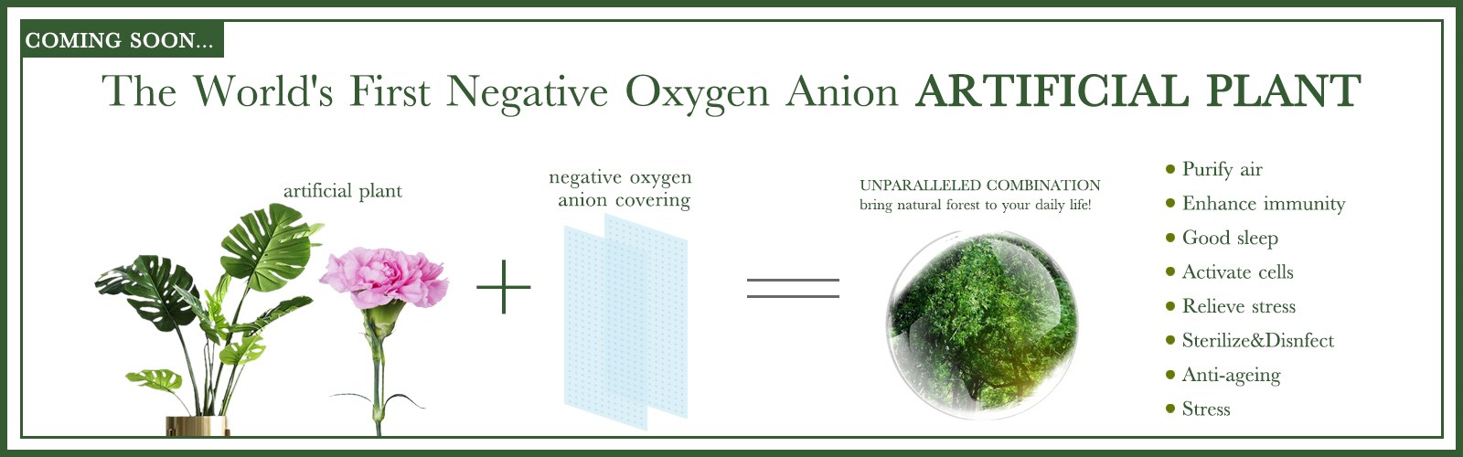 Negative oxygen ions producer